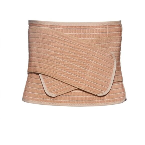 Bumpsuit Velcro Waist Trainer Beige Belly Band Postpartum Supportwear Maternity - Picture 5 of 10